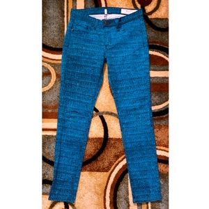 Rag & Bone Skinny Jeans Size 28 Blue Black & White Tweed Print